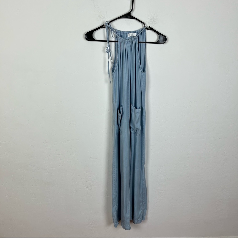 Oak + Fort Chambray Pocket Jumpsuit